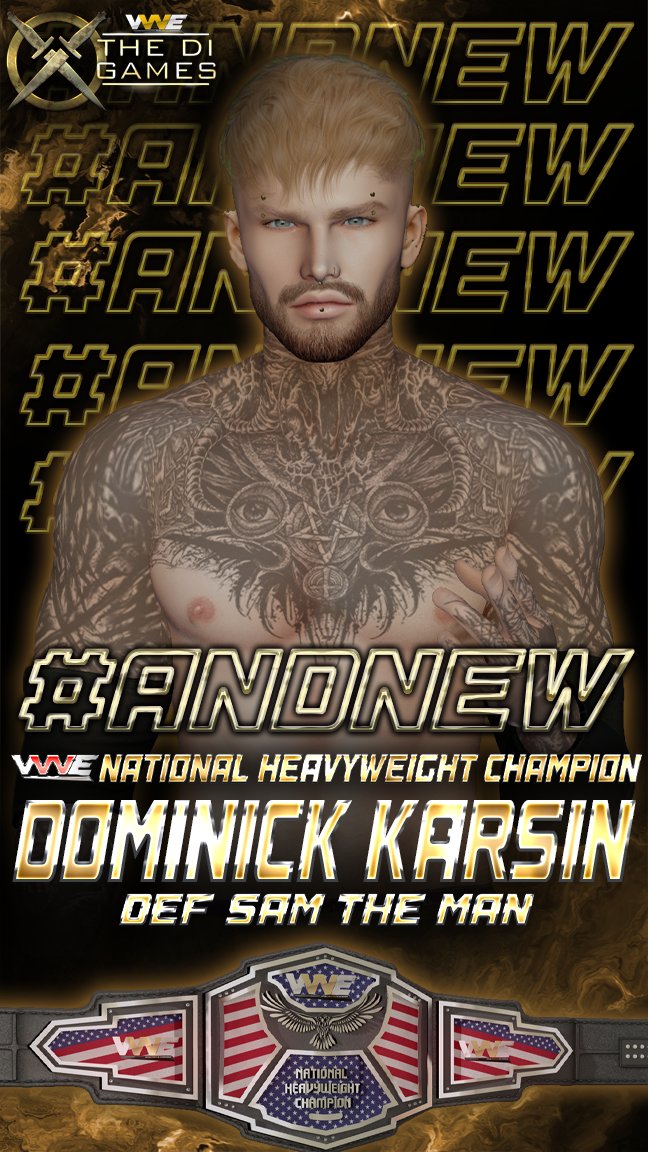 vwewrestling's tweet photo. Winner of the #DiGames Tables match and the NEW VWE National Heavyweight Champion.... @DominickKarsin https://t.co/lKrZRsagae