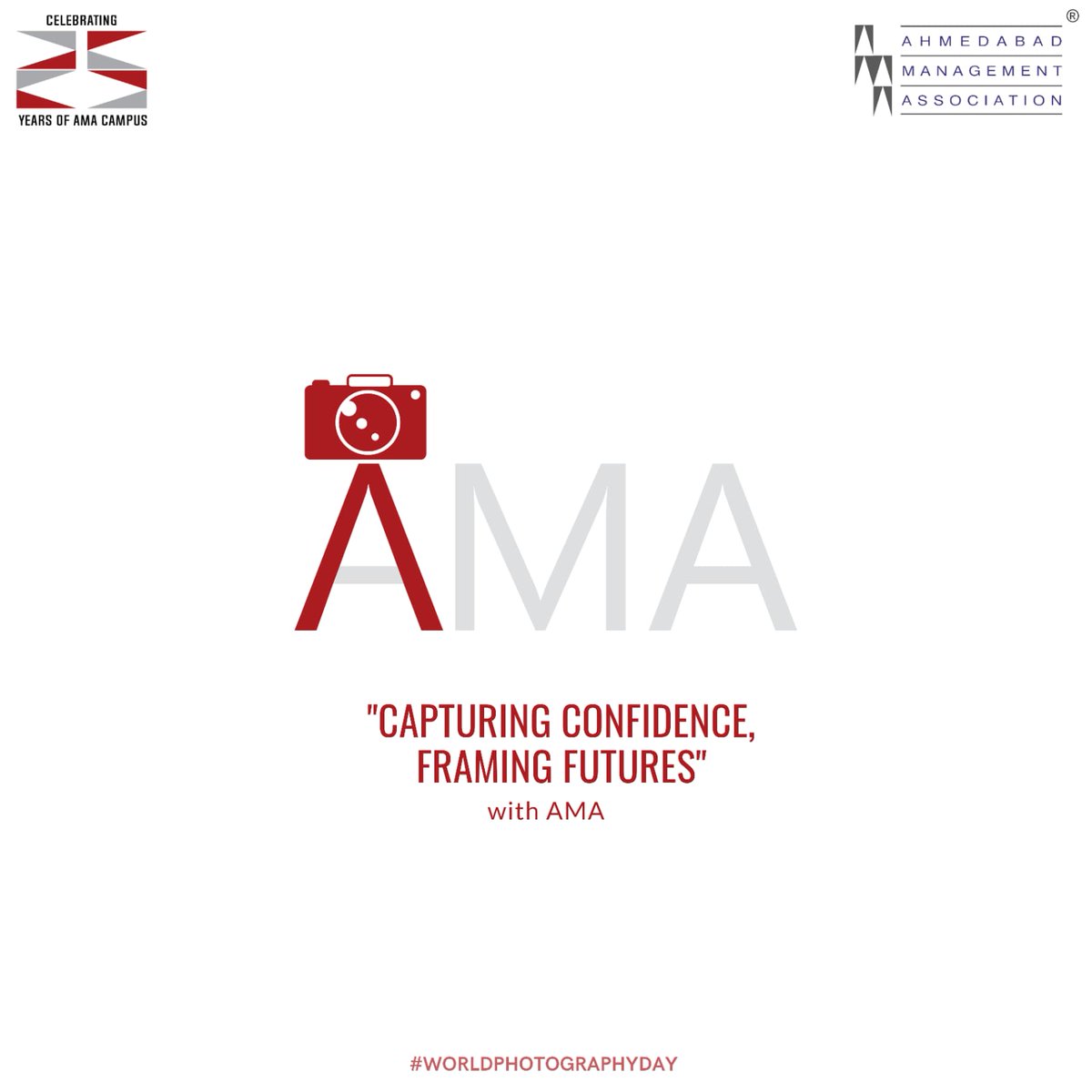 ama_ahmedabad's tweet photo. "📸 Focus, click, and illuminate the journey of learning! Just as a photograph freezes a moment, education captures the essence of growth. Happy World Photography Day to all the learners and explorers out there!"
#ama
#EducationThroughLenses #CaptureKnowledge
#worldphotographyday https://t.co/ii6SZUzaix
