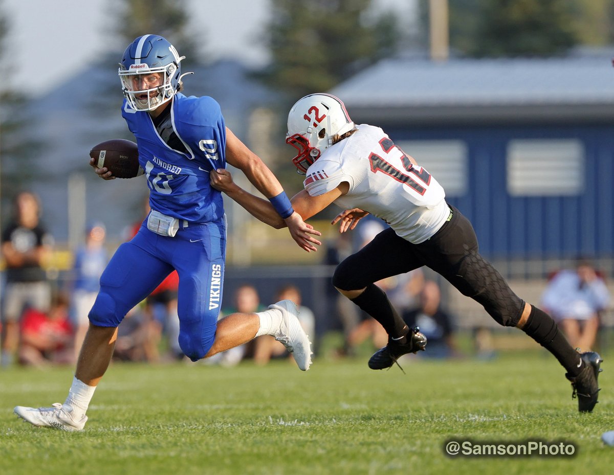 SamsonPhoto's tweet image. .@kindredfootball takes on @CCSquirrelFB in the #NDpreps #FridayNightLights opener in week zero.
