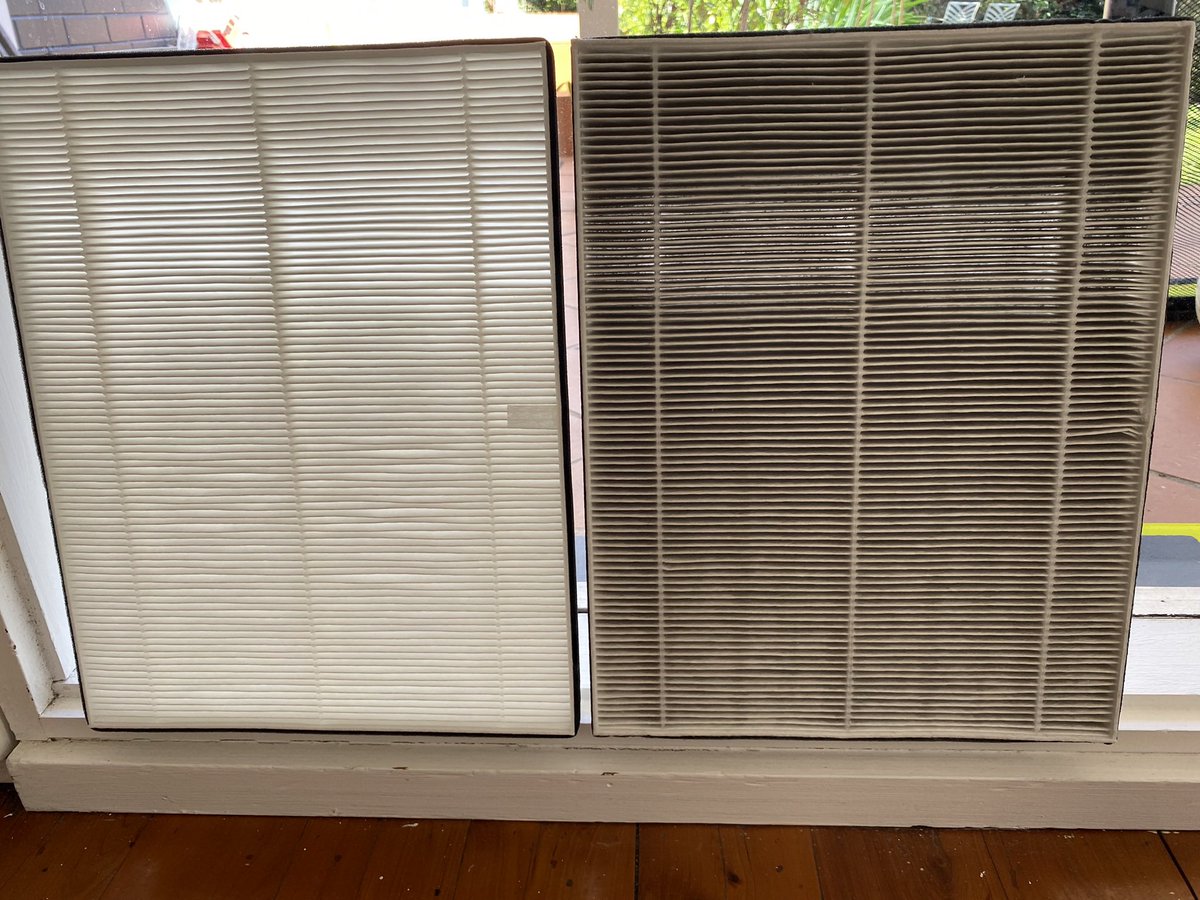 Replaced the @IKEA starkvind filters in our #corsirosenthalboxes this morning. It’s only when you put the old against the new that you see how bad they were!