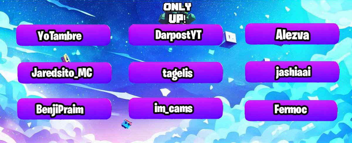 OnlyUpMinecraft's tweet image. ☁️ONLY UP en MINECRAFT🛸

PRIMEROS PARTICIPANTES!!!

📩 - DM Abiertos!!!
¡¡Aún hay Cupos Libres!!
FAV❤️ y RT🔁