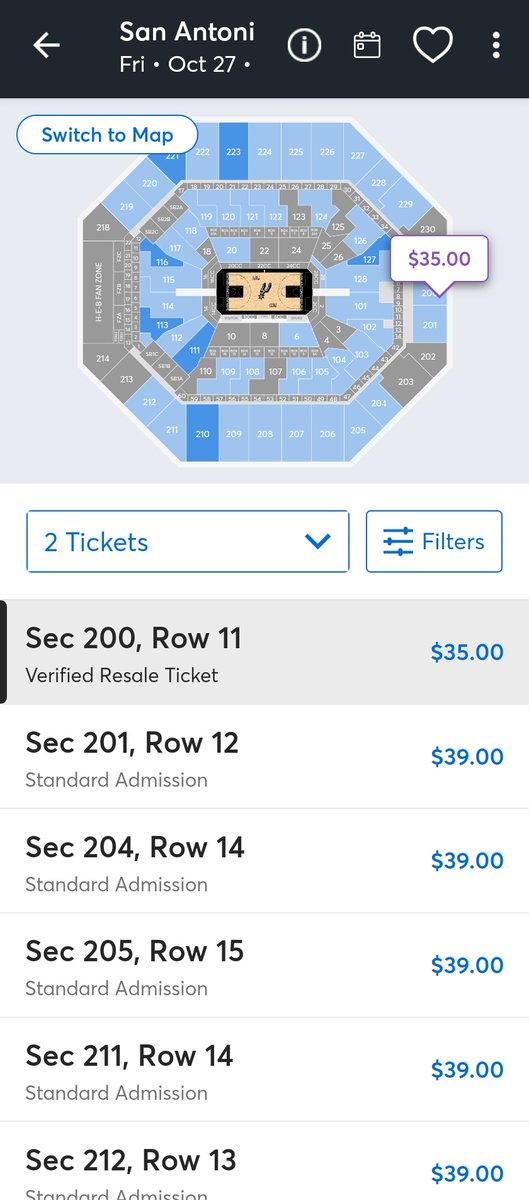 jon123spurs's tweet image. Checking out the 2nd game and prices are pretty normal. Not to panic yet #SpursFam