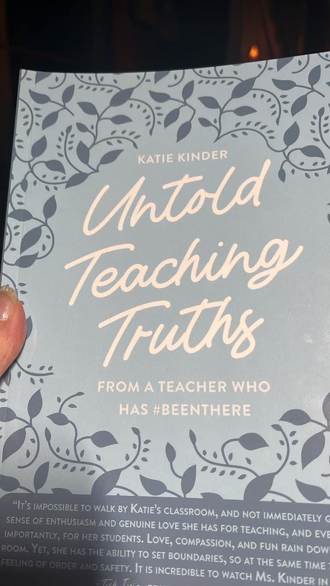 Every teacher should read this!  You’ll laugh, you’ll cry, you’ll see yourself and you students!  Thanks @KatieKinder1  for an uplifting read!  #untoldteachingtruths #katiekinderrocks