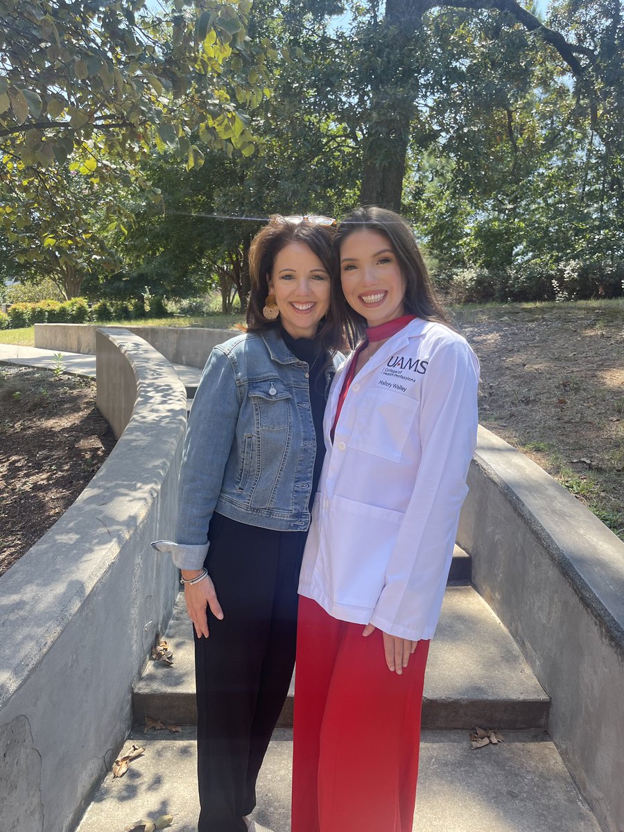 Super proud mama moment! Mallory received her white coat today at UAMS.