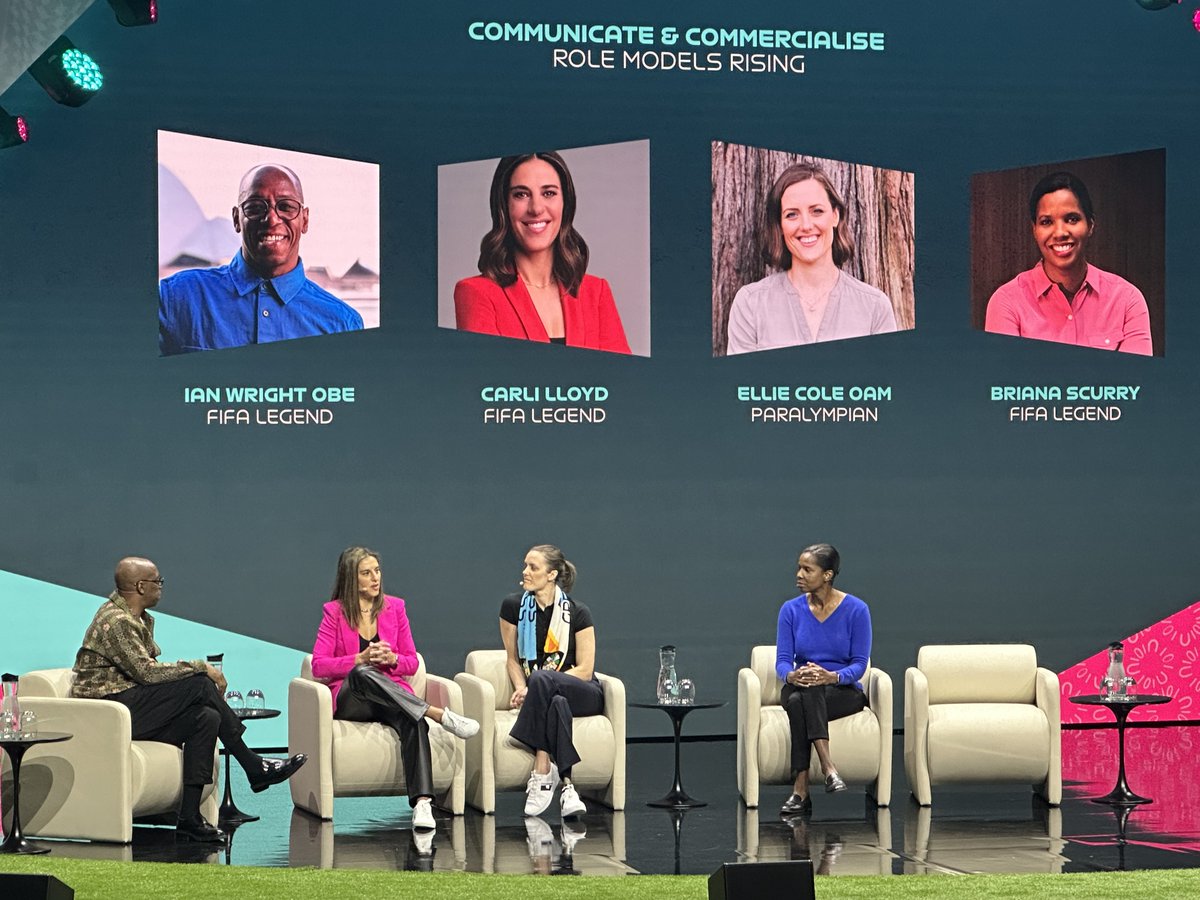 FOXSportsPR's tweet photo. #WWConFOX Executive Producer David Neal ✅
@FOXSoccer analysts @CarliLloyd & @KarinaLeBlanc ✅
#WWCNow analyst @MelissaMOrtiz ✅
@FOXSports was well represented and proud to be a part of the FIFA Women’s Football Convention in Sydney. https://t.co/0RI4r4iIrj