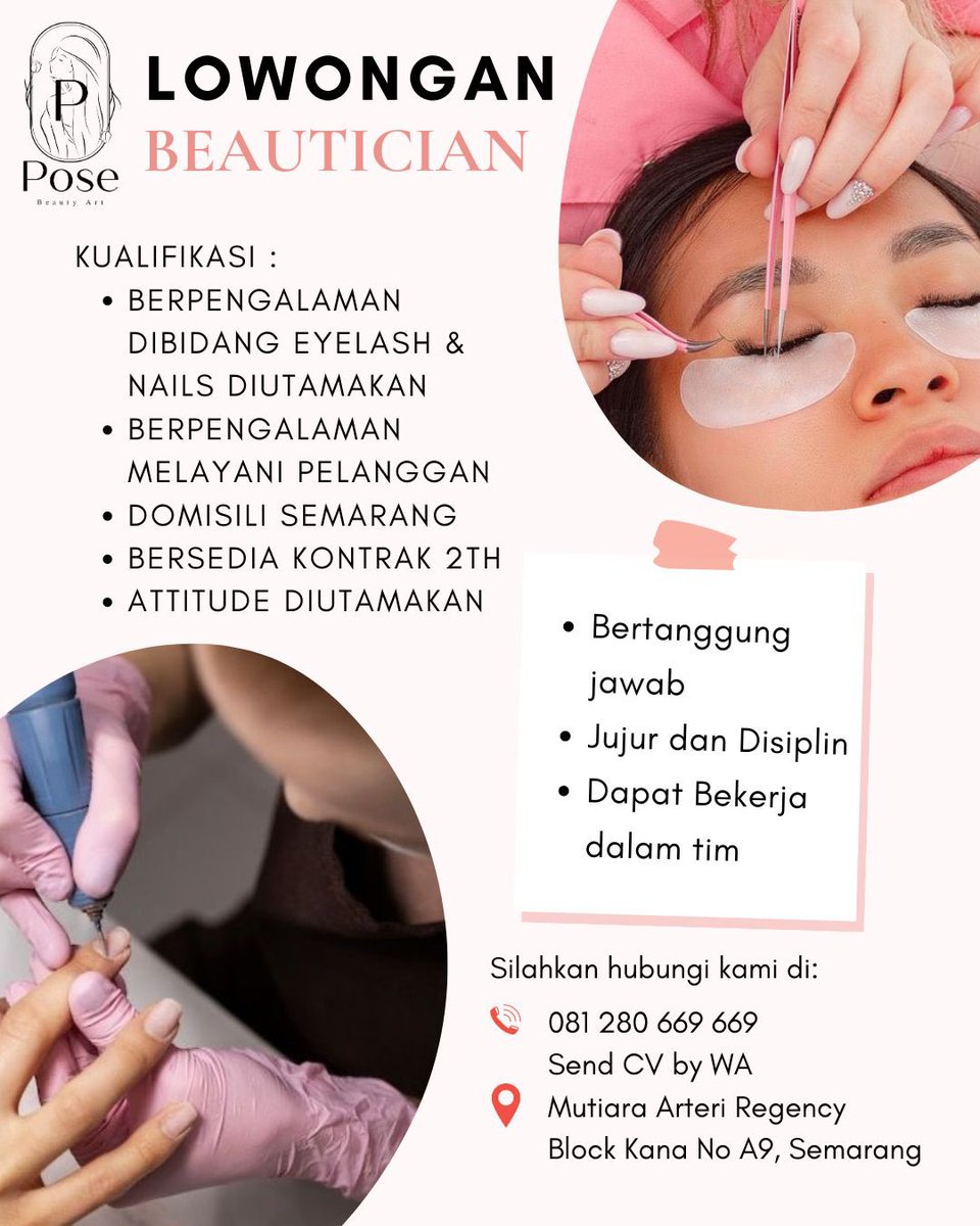 𝐋𝐎𝐖𝐎𝐍𝐆𝐀𝐍 𝐊𝐄𝐑𝐉𝐀
_________________________________

Bagi yang memenuhi persyaratan, silahkan langsung daftar ya. See you!

#loker_semarang
#banggadisemarang
#infoloker
#lowongankerja
#infoloker
#tipskerja
#motivasi
#semarang
#semaranghits
#kerjabumn