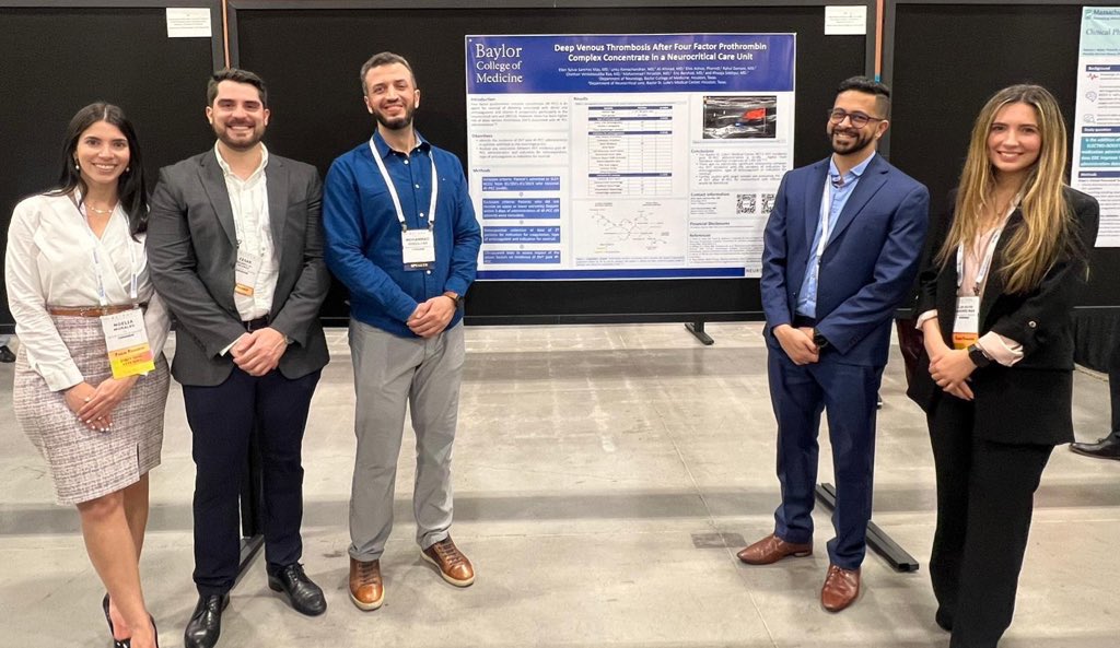 Congratulations to our residents Cesar Escamilla, Noelia Morales, Ellen Sanchez and our neurocritical care fellow Lintu Ramachandran for their excelling poster presentations on the Neurocritical
Care Society Annual Meeting! 🧠 #BeyondTheHorizon <a href="/neurocritical/">Neurocritical Care Society</a>