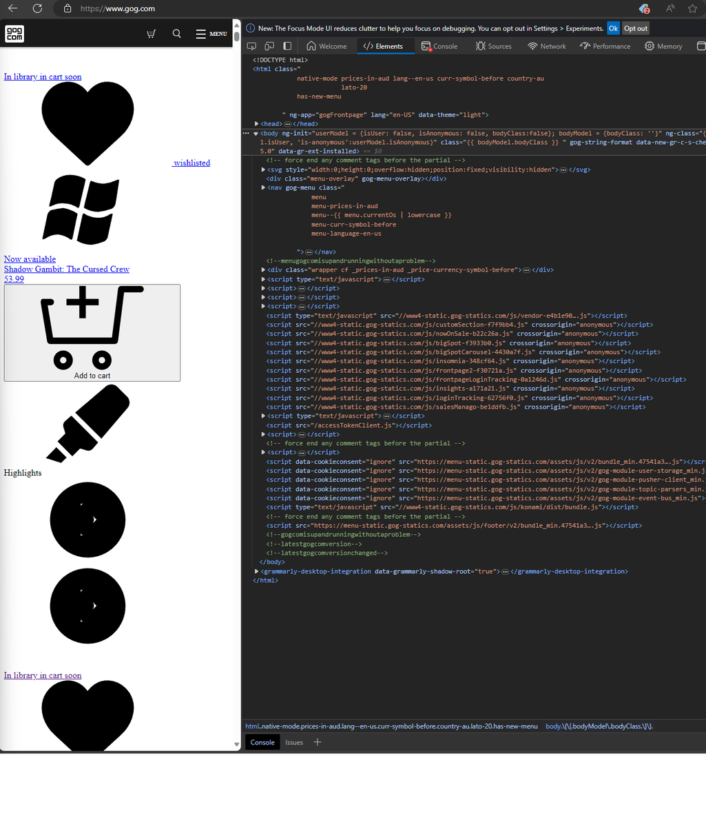 Bytecus's tweet image. @GOGcom &amp;amp; @GOGGalaxy 
Having trouble accessing GOG Galaxy Client and the Website isn&apos;t loading correctly. It seems that there is an expired certificate on a domain. Do we have any idea when this issue might be resolved?