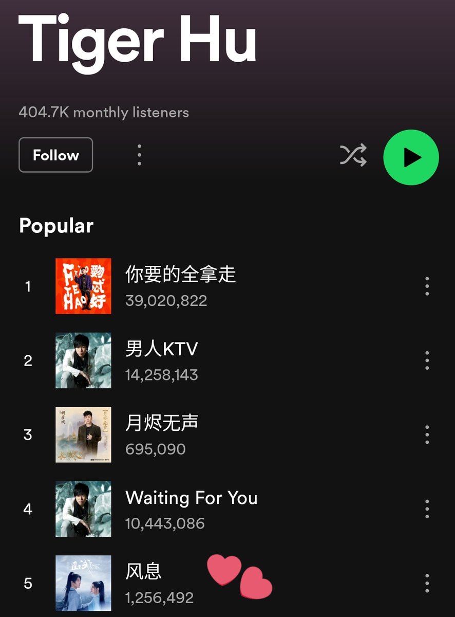 not only wrtw itself is popular...also its osts 🥰 

may not be that big of a global achievement but love every recognition it gets 🥹

#WhoRulesTheWorld #且试天下