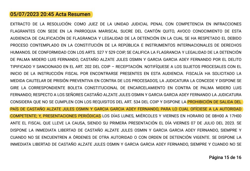 radio_pichincha's tweet photo. 🔴 #ÚltimaHora | Fiscalía se abstuvo de acusar a dos de los detenidos por el asesinato del excandidato presidencial, Fernando Villavicencio, dentro de una investigación por receptación de bienes robados y, debido a esto, fueron sobreseidos en este caso. https://t.co/0bErBWhrkW