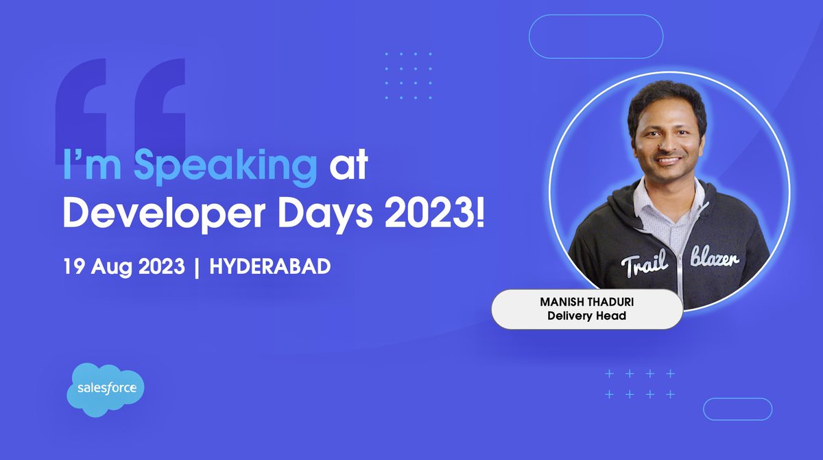 Manish Thaduri (@sfdcfanboy) on Twitter photo See you today at Hud Dev Days event. Learn about data driven advertising in Marketing Cloud. See you at 12:30!
#developerdayshyd #devdays #Hyderabad <a href="/salesforce/">Salesforce</a> <a href="/MarketingCloud/">Salesforce Marketing Cloud</a> <a href="/hydmcug/">Hyderabad, IN B2C Marketers Group</a> <a href="/SF_HYD_UG/">Hyderabad, India User Group</a> <a href="/HyderabadWit/">SF Hyderabad WIT</a> <a href="/HydSFDG/">Hyderabad Salesforce Developer Group</a> See you today at Hud Dev Days event. Learn about data driven advertising in Marketing Cloud. See you at 12:30!
#developerdayshyd #devdays #Hyderabad <a href="/salesforce/">Salesforce</a> <a href="/MarketingCloud/">Salesforce Marketing Cloud</a> <a href="/hydmcug/">Hyderabad, IN B2C Marketers Group</a> <a href="/SF_HYD_UG/">Hyderabad, India User Group</a> <a href="/HyderabadWit/">SF Hyderabad WIT</a> <a href="/HydSFDG/">Hyderabad Salesforce Developer Group</a>