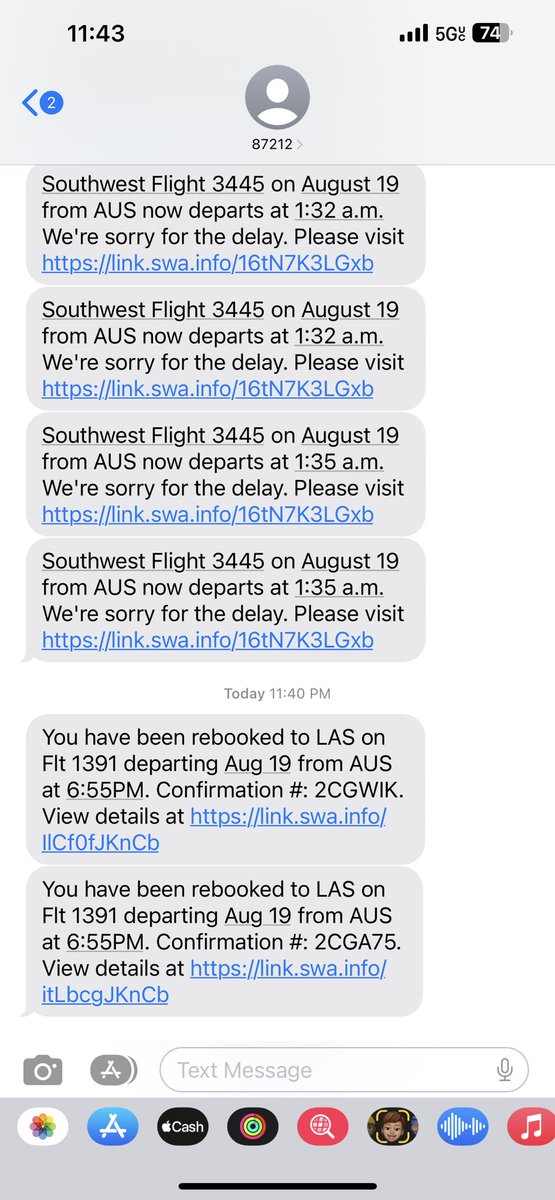 MarinaFayer's tweet photo. @SouthwestAir where is the LUV?? CANCELLED!!!!! https://t.co/Zf2TcL4LoJ