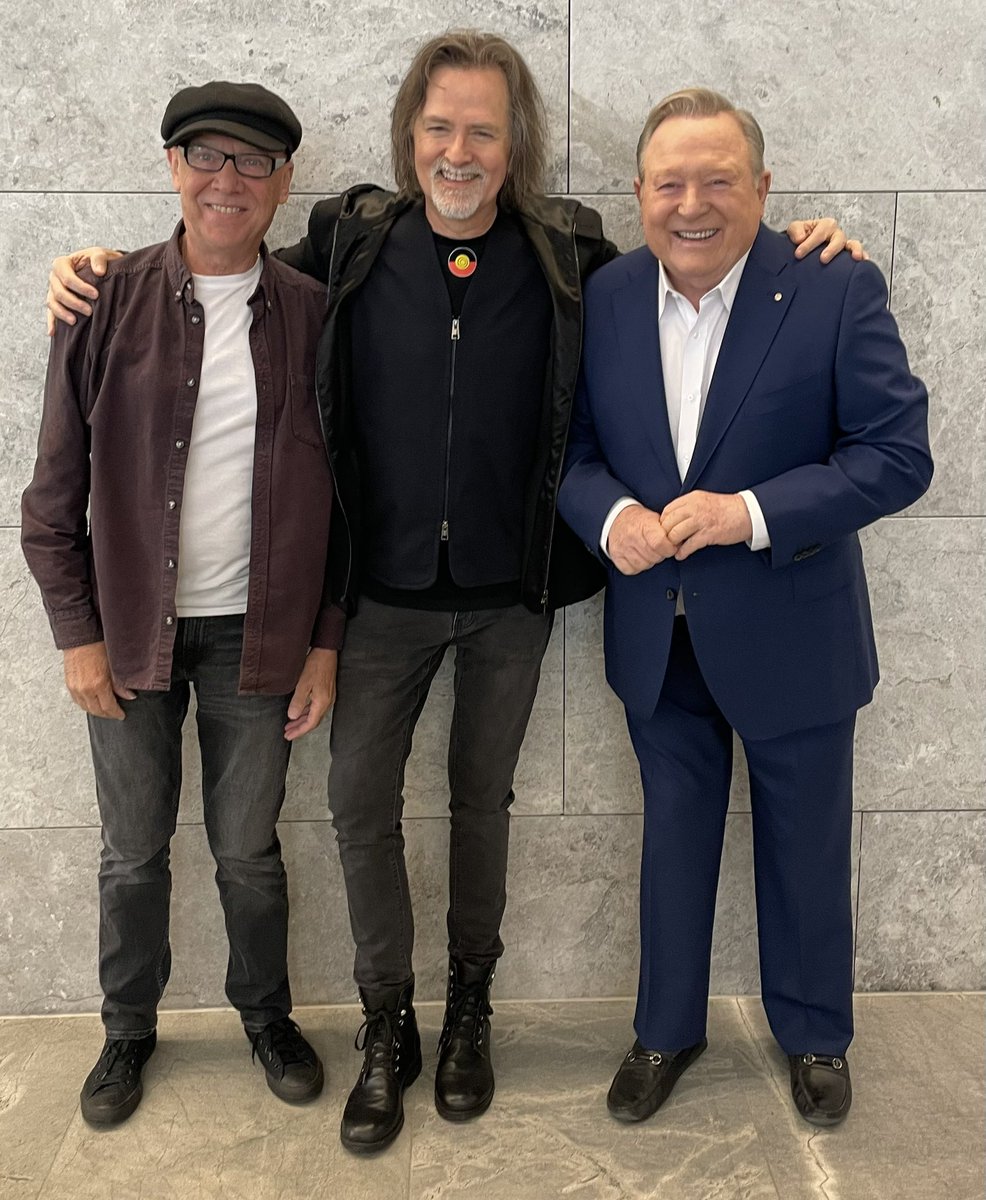 A highlight of my week… catching up with Russell Morris and musical arranger David Hirschfelder during their visit to Nine Melbourne. The stories were a delight and brought back wonderful memories - and that voice! #therealthing #absolutelegends