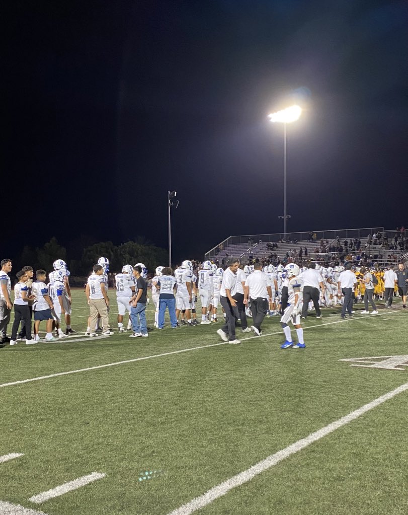 Final score 38-35 El Rancho! 
Congratulations to our boys on the first win of the season💙🏈🏈