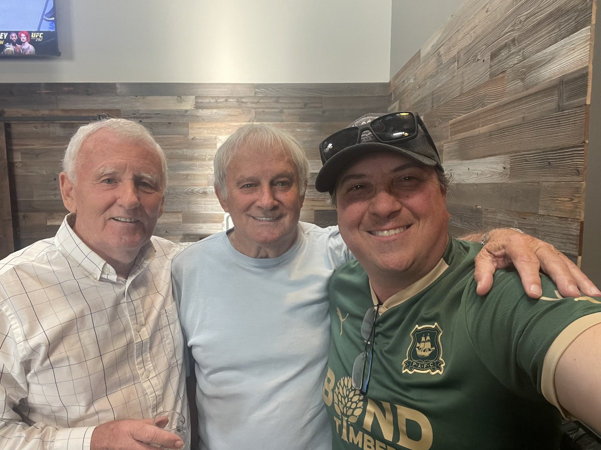 What a delight to meet <a href="/Argyle/">Plymouth Argyle FC</a> great, Devon born Norman Piper!  💚 We had a great time at <a href="/CaliFinoTequila/">CaliFino Tequila</a> in Carlsbad. Thanks to Derek and Mary <a href="/NomadsClub/">Nomads Soccer Club</a> for bringing him over. Thanks <a href="/SimonHallett/">Simon Hallett 💚</a>. Now it is time for Argyle to introduce So’ton to Home Park. COYG! 💚