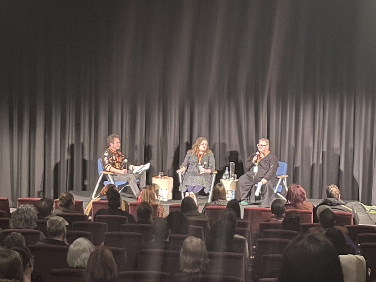 Wonderful Saturday afternoon <a href="/cbrwritersfest/">CBR Writers Festival</a> discussion on big bodies, our response to them, and others response to them in The Body Politics, beautifully moderate by <a href="/Kaya_M_Wilson/">Dr. Kaya Wilson</a> with <a href="/krissykneen/">Kris Kneen (they/them)</a> and Eloise Grills.