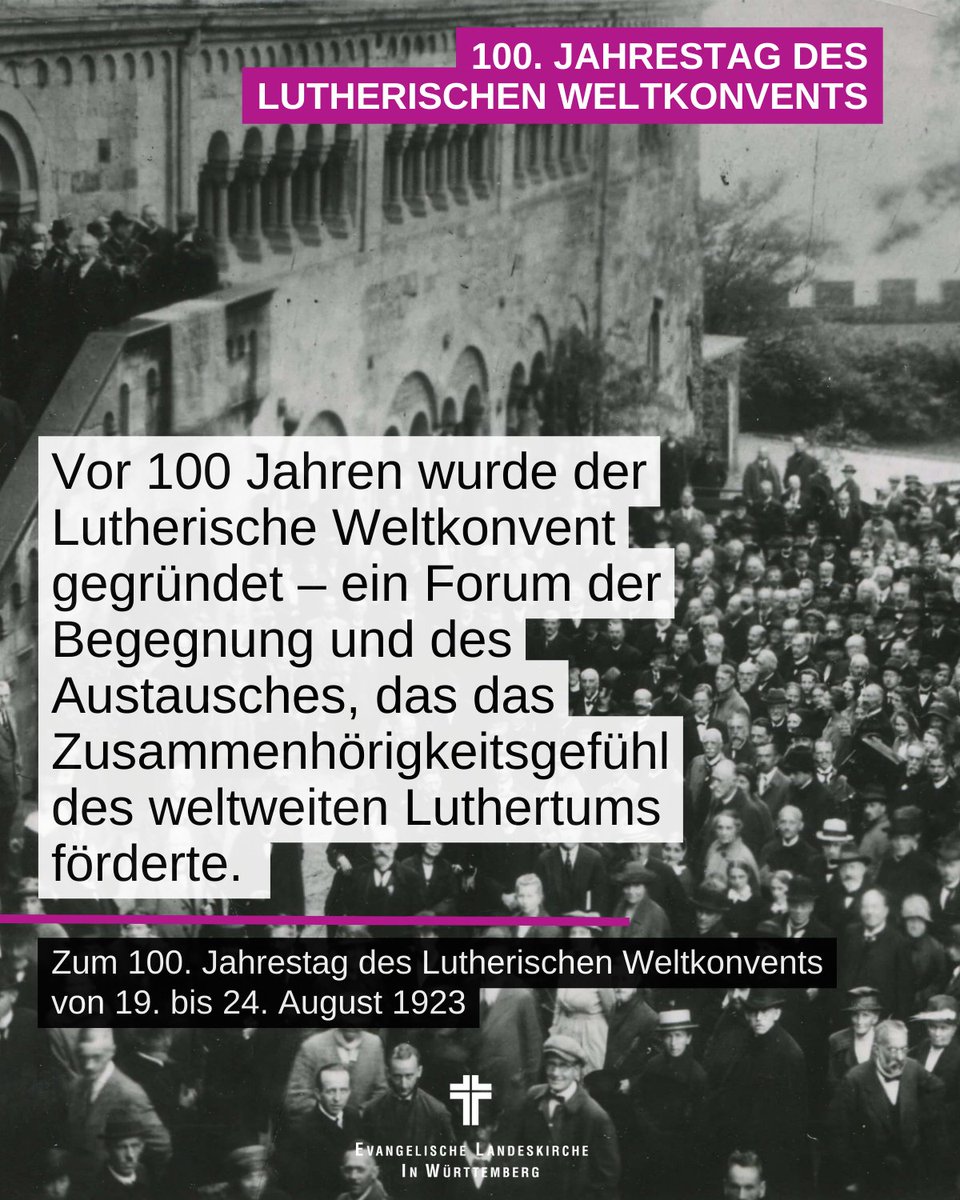 elkwue's tweet photo. Vor 100 Jahren wurde der Lutherische Weltkonvent gegründet – ein Forum der Begegnung und des Austausches, das das Zusammenhörigkeitsgefühl des weltweiten Luthertums förderte. Mehr lesen: https://t.co/6oEjdDsjhX
#luthertum #elkwue #kirche #evangelisch #dnklwb #protestantismus https://t.co/hnm9FmYBju