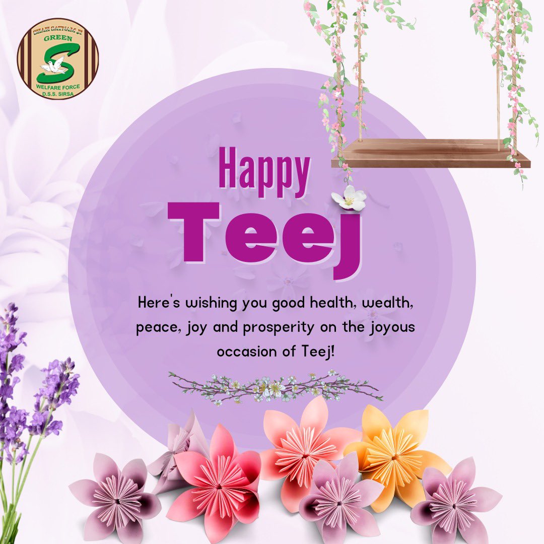 GreenSwelfares's tweet photo. May the festival of Hariyali Teej fill your life with endless joy, ecstasy, good health and happiness! Wishing everyone Happy #HariyaliTeej. https://t.co/QD0d9uomz9