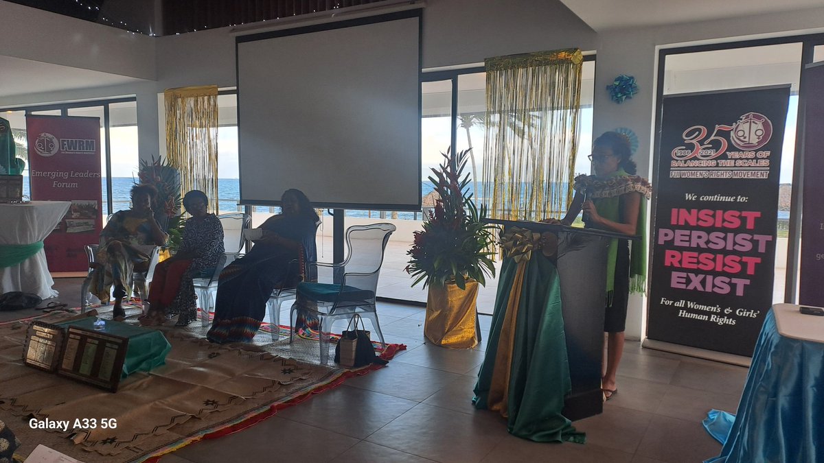 FWRM1's tweet photo. Leadership is central to Fijis development and we are in dire need of good women's leadership at all levels.. In terms of what now? That's up to you. We all stand on the shoulders of women who have gone before us. - Anna Cowley at #Elf9 graduation. @womensfundfiji https://t.co/tN7E2gtnMt