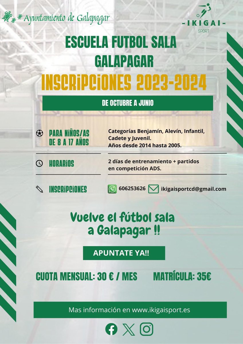 Nuevo proyectazo de fútbol sala en Galapagar!! 💪🏻💪🏻 <a href="/AytoGalapagar/">Ayuntamiento de Galapagar</a> <a href="/AntonioCrespoG/">Antonio Crespo</a>