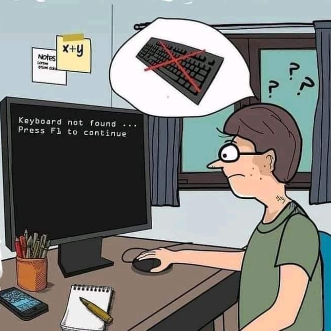 hapaujanjatu's tweet image. May be🤔 press the #PowerButton😁🤣😂

#ComputerKnowledge #ComputerSkills
#Kompyuta #ComputerKeyBoard #itTips 
#ComputerMemes #HapaUjanjaTu