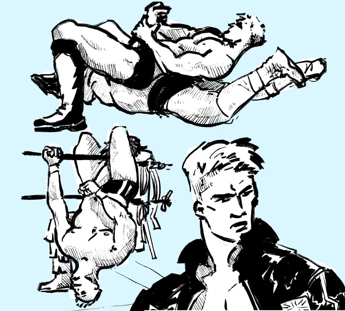 Randanopterix's tweet image. I used this sketch req of ZSJ as an excuse to do some figure drawing practice✌️