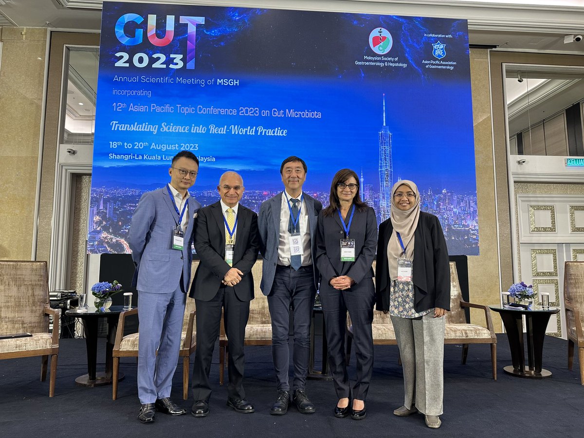 #Gut2023 Asia Pacific Topic Conference on #Microbiome in Kuala Lumpur. Outstanding session on the #microbiome of GI #cancer Great talks by @AmanyZekry @FrancisKLChan Joseph Sung and Christian Jobin @MRC_microbiome