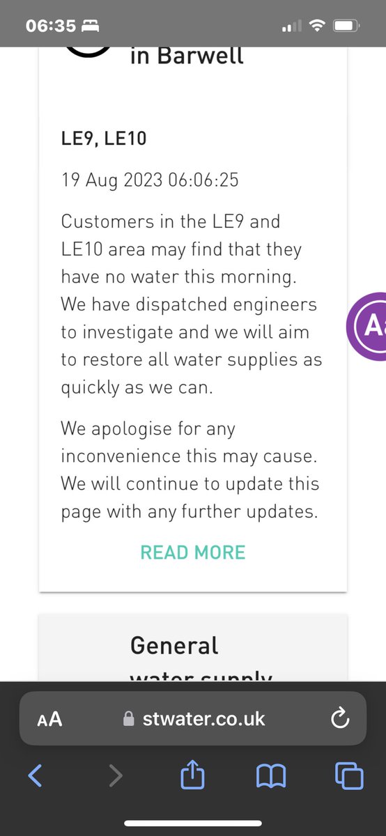 em_doapsi's tweet image. FYI local residents… it appears we have no working water this morning. #barwell #earlshilton #hinckley
