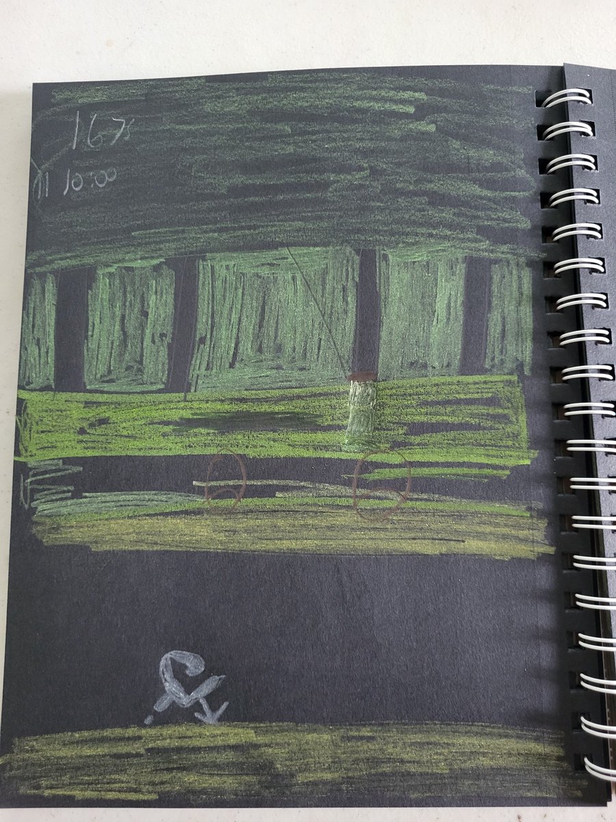 zachnocturnala1's tweet image. A colored pencil drawing of Pitfall! for the Atari 2600 in my Canson XL black sketchbook. Source image from Google Images. 
#pitfallgame #Pitfall #Atari #Atari2600 #coloredpencil #coloredpencildrawing #Cansonxl #Canson #retrogaming