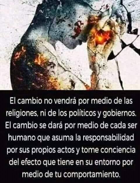 Así es, el cambio es interior, uno a uno.