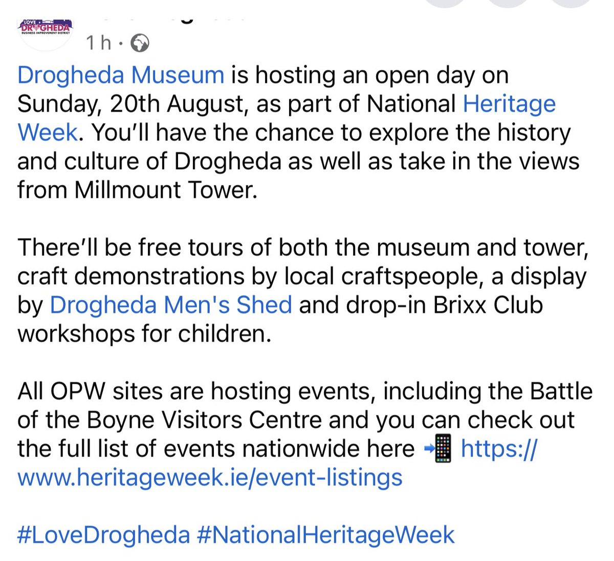 nugentsbar's tweet photo. @Love_Drogheda @droghedaheritage
@DMillmount 
https://t.co/5ew0MSzItj
#DroghedaMensShed
#Millmount https://t.co/IJVi8gwdu8