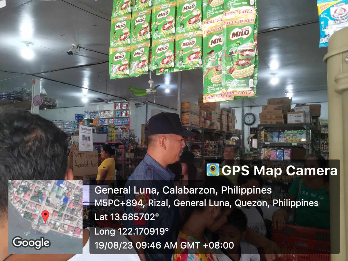 generalluna_mps's tweet photo. On August 19, 2023 from 9:46 AM onwards, personnel of General Luna MPS led by PSSg Herbert L Daria, Investigator conducts visitation/police presence at public market/business establishment located at  Brgy. 4 Poblacion, General Luna, Quezon. https://t.co/LAQLMuP5T0