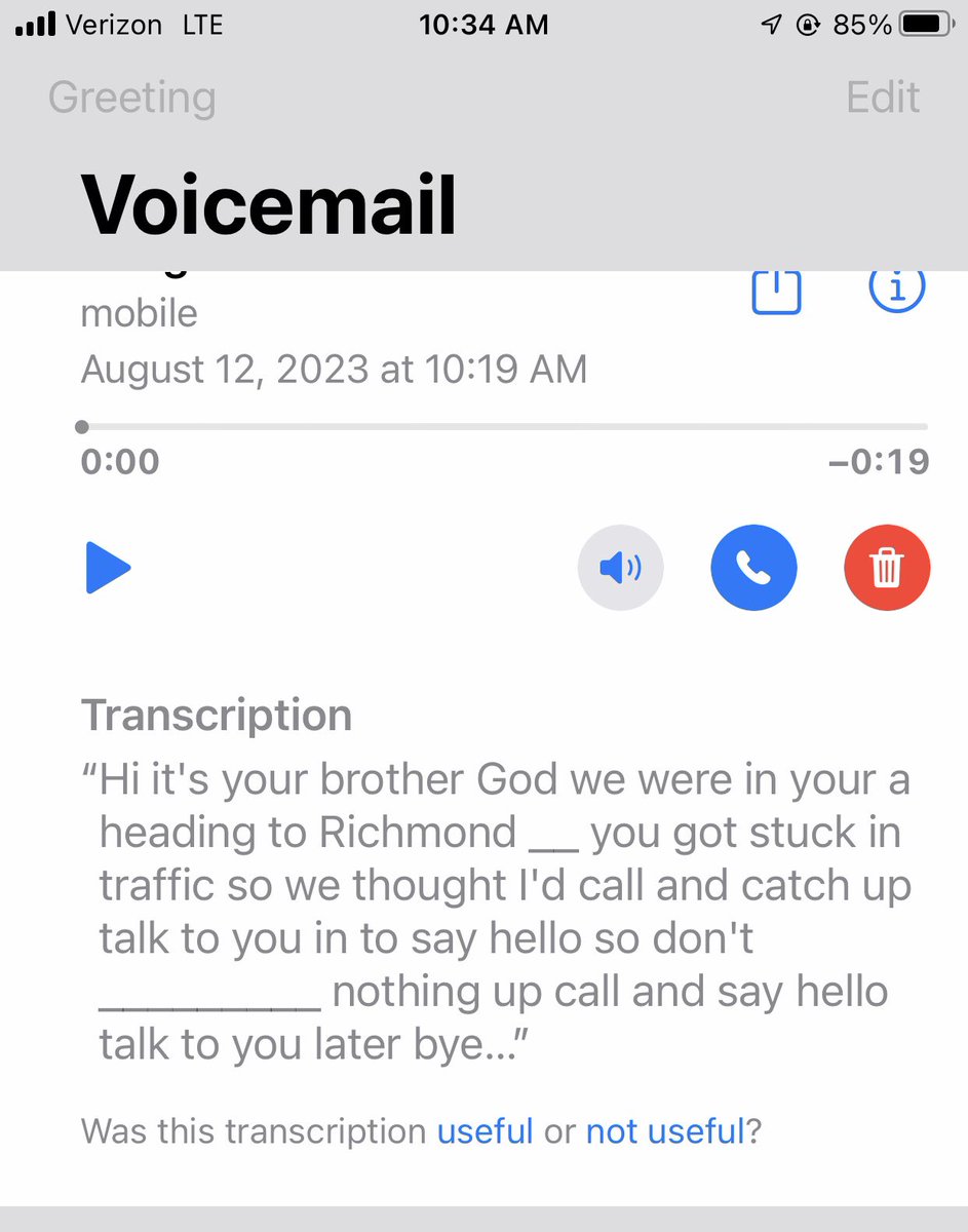 RussLemmon's tweet photo. How my iPhone transcribed this voicemail message made me realize, after all these years, that my brother is cooler than your brother. https://t.co/bygzwYMZ0Y