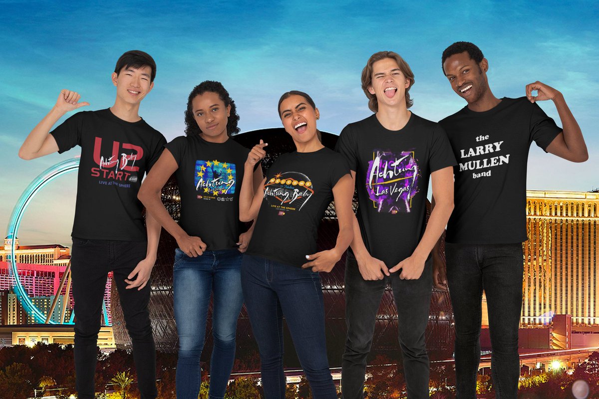 Now available as limited collection: the Shirts of the Sphere. A collection of unique designs on t-shirts, hoodies, tank tops, long sleeves and more. Order yours today and receive them in time for the tour. 

All items and info: u2start.com/shirts/