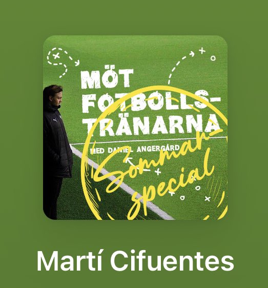Nytt avsnitt ute med Martí Cifuentes! 

Vi pratar om hans filosofi, hur han bygger sin spelidé, vikten av att anpassa den till spelarmaterialet, om att bryta ner låga försvar, principer i återerövringen, träningsmetodik &amp; mycket annat! 

Lyssna här: 🎧⚽️ patreon.com/user?u=32604081