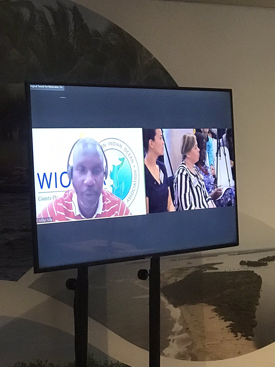 We have the Executive Secretary of <a href="/wiomsa/">WIOMSA</a> (Arthur Tuda) joining us via zoom with their Goodwill Message #WAMSS2023