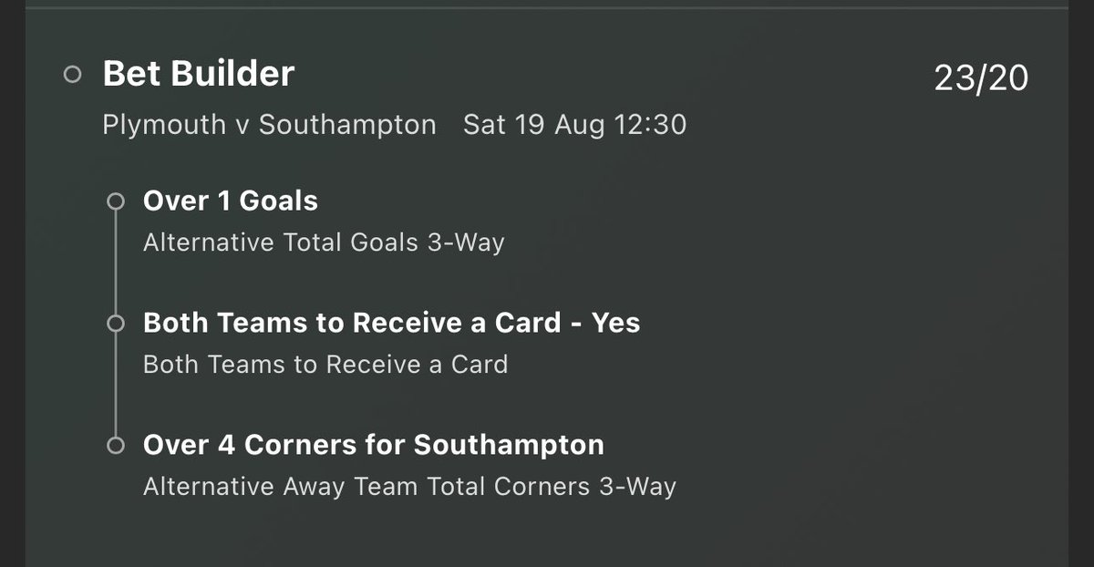 WxveyTips's tweet photo. Plymouth v Southampton⚽️
KO: 12:30🕰️
- Low Risk 23/20⚠️
- Mid Risk 16/5⛔️
- Long Shot 10/1🏹

Like &amp; Share‼️

#football #GamblingTwitter #FreePlays #bettingexpert #bettingtipster https://t.co/RFD7uNgi8V