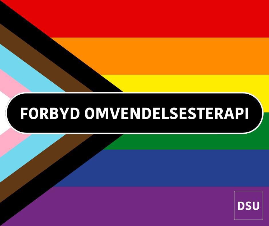 Kun to EU-lande har indført et forbud mod omvendelsesterapi. Og nej, Danmark er desværre ikke et af dem. DSU mener, at den danske regering bør gå forrest i kampen for et europæisk forbud mod omvendelsesterapi af #LGBT-personer 🏳️‍🌈 #copenhagenpride #cphpride #dkpol #eudk