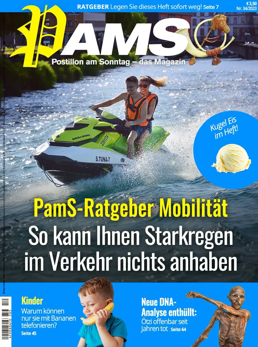 Ratgeber Mobilität – So kann Ihnen Starkregen im Verkehr nichts anhaben 
#PamS
der-postillon.com/2023/08/PamS-2…