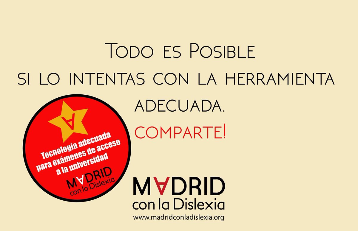 CubilloGuida's tweet photo. @yralmeida gracias por compartir y ayudar a visibilizar a @DislexiaMADRID https://t.co/GBXcQiuCA8