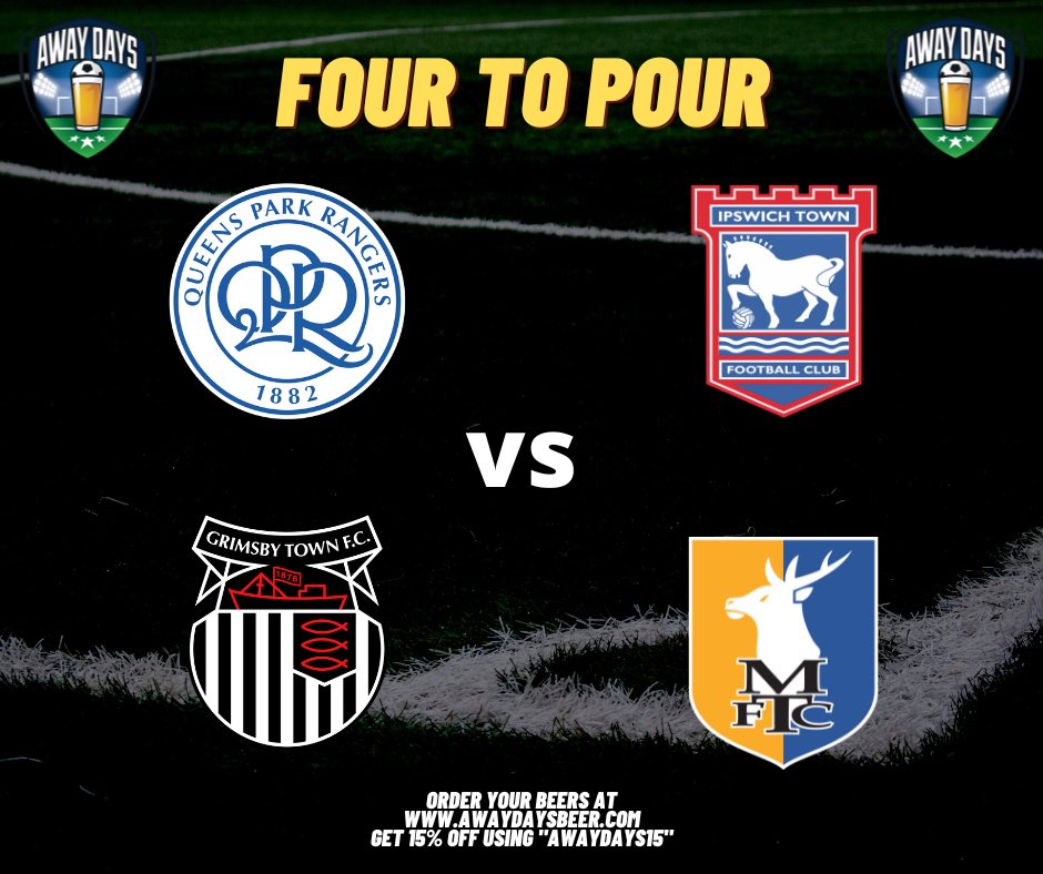 🍺 FOUR TO POUR ⚽️

PREDICT THE SCORES = WIN BEER 🔥

⬇️ TO ENTER ⬇️

Follow Our Page ✅ 
Predict The Scores ⚽️
Hit Retweet ♻️

Winner selected at random from correct predictions 🍻

🍺 SUPPORT US HERE ➡️ awaydaysbeer.com

UK 18+ ONLY🔞

#FourToPour #itfc #qpr #mtfc