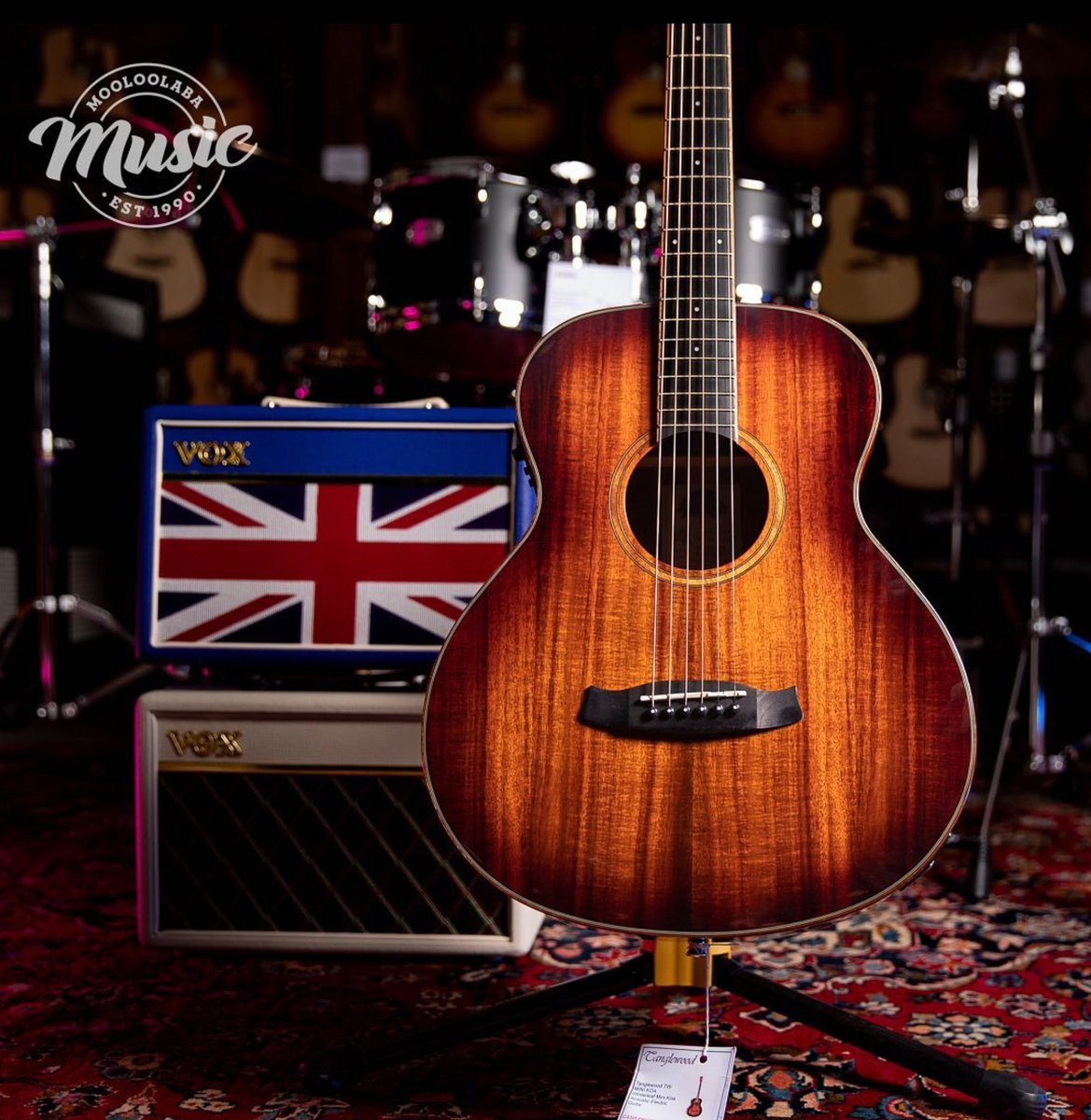 Stunning picture of our Winterleaf Koa mini from Mooloolaba Music Centre in Queensland Australia