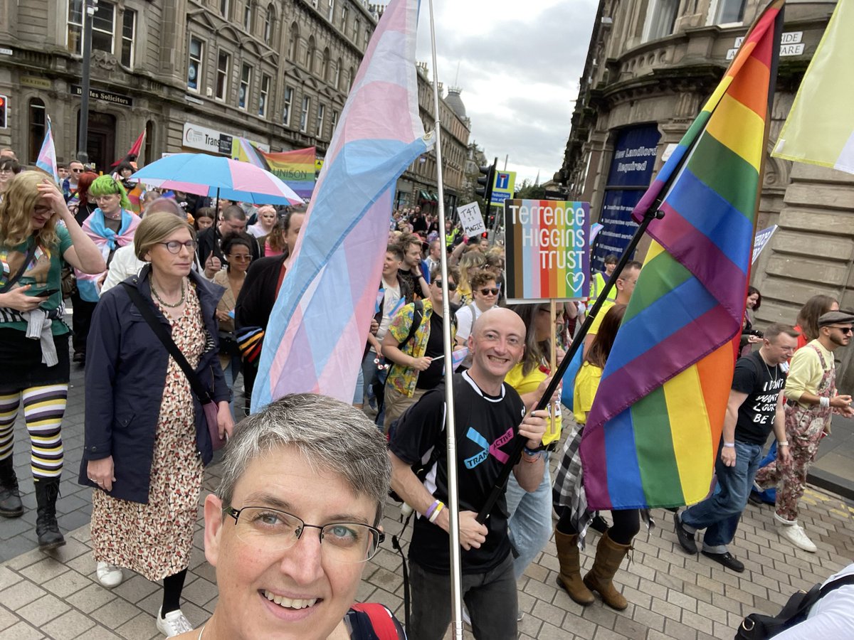 And @TransPrideScot gets underway in Dundee today. A very colourful crowd!

#NoLGBWithoutTheT