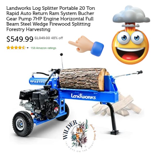 WilderDeals's tweet photo. 🔥20 Ton Rapid Auto Return Ram System Portable Log Splitter Now 48% OFF 🤯SNAG for Only $549.99! Free Shipping for Prime Members! 

https://t.co/dLg7MCtA7n (ad)

🦊See all of Today's deals here 👉 https://t.co/zuXZVEHD6U

#WilderDealsAndSteals #logsplitter #cuttingwood #Deals https://t.co/yCoeAZstuX