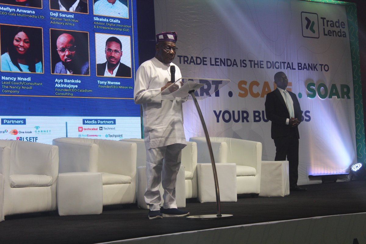 TecheconomyNG's tweet photo. Trade Lenda Fair 2023 Now LIVE

The much-publicized @TradeLenda Fair 2023 has commenced in Lagos.

The fair is a gathering of SMEs Former President, Olusegun Obasanjo is leading other speakers to share their insights and expertise to hundreds of #SMEs in attendance. https://t.co/IrOKmRQKeC