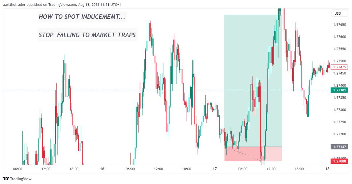 AartTheTrader's tweet photo. You nailed the analysis 100% but price took you out before moving In your direction😢😢

WHY?

Is because you've been INDUCED😢🫣🫣

Let me show you the simplest way to indentify an INDUCEMENT and avoid market TRAPS.

Sit back and read.

A short Th~read🪡🪡 https://t.co/ZKcWukf6Vo
