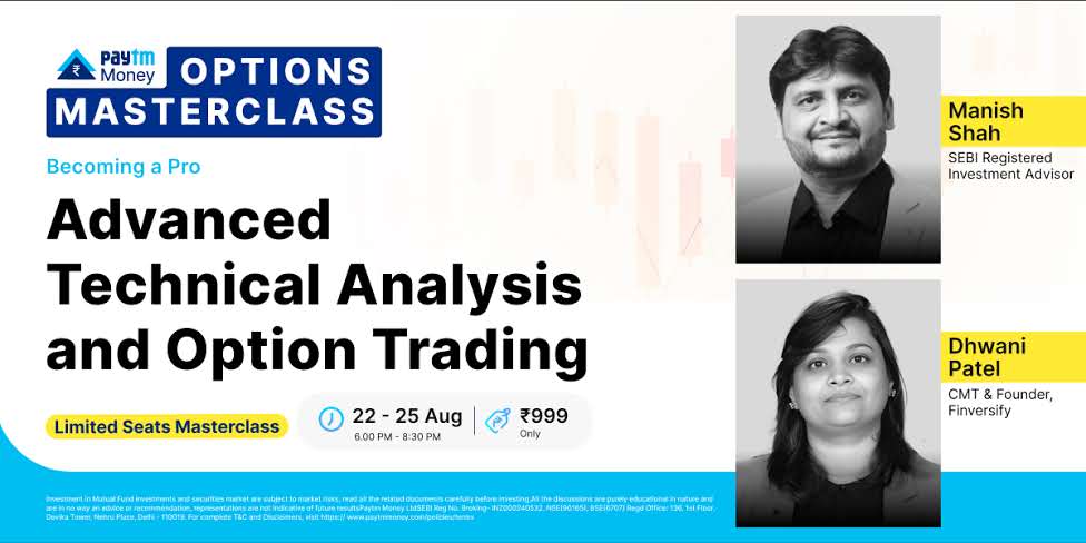 GogoiNeeraj's tweet photo. Guys, here is an opportunity to learn Technical Analysis and Option Trading from highly experienced traders..join the Masterclasses with coupon code PAYTMOM50 for 50% discount. https://t.co/5W4E3SKNPp