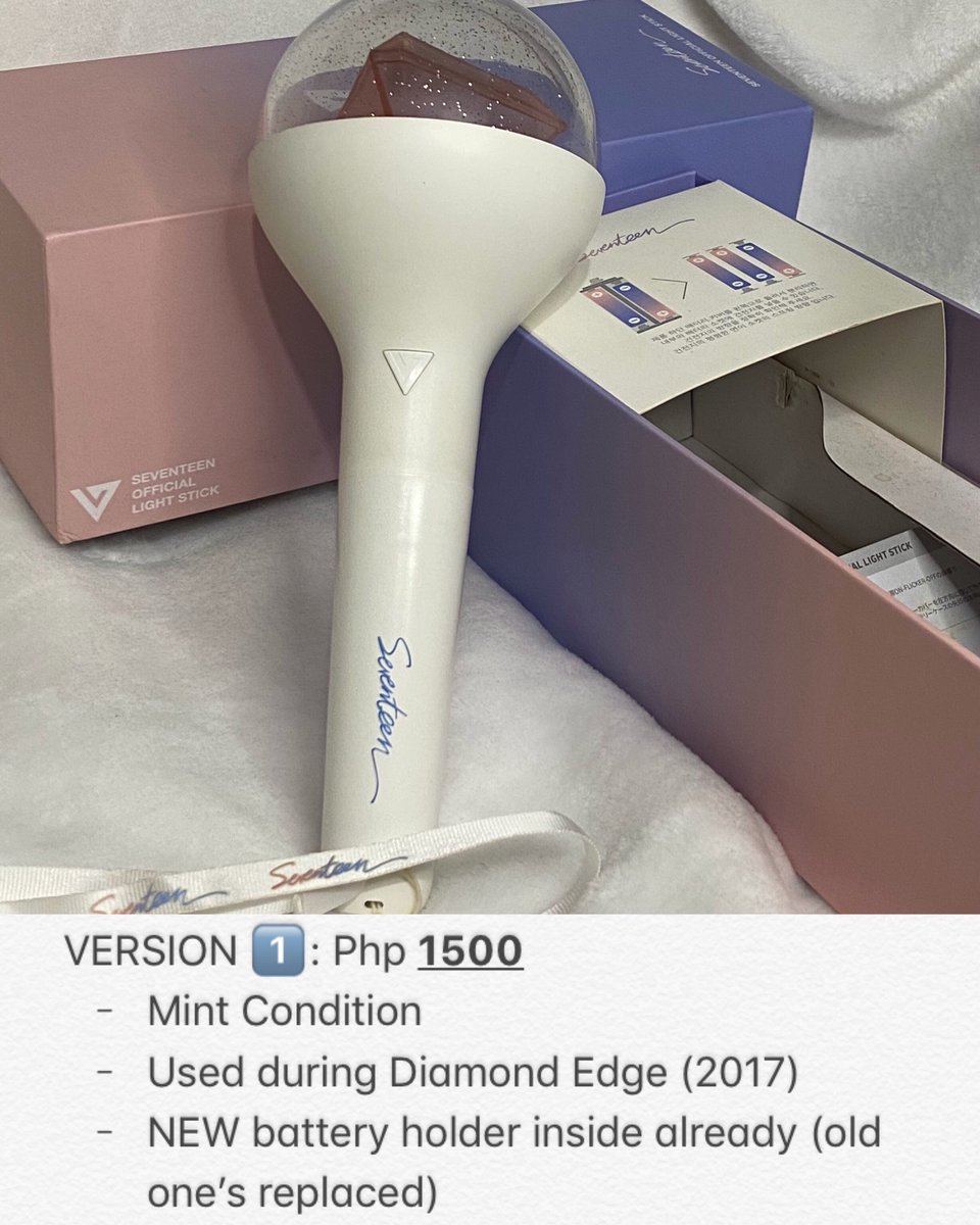 wonuzalez's tweet photo. ❗️REPRICED❗️
WTS PH SEVENTEEN SVT LIGHTSTICK CARATBONG

💎 Version 1
• unsealed &amp; working; click photo for other details
• condition: https://t.co/zdEh6Swqfw

🍃 PAYO or 3 days to reserve
🍃 shipping asap once paid
🍃 DM to buy!

exp. t. wonwoo scoups mingyu pc album fml https://t.co/GdNYvgcI3H