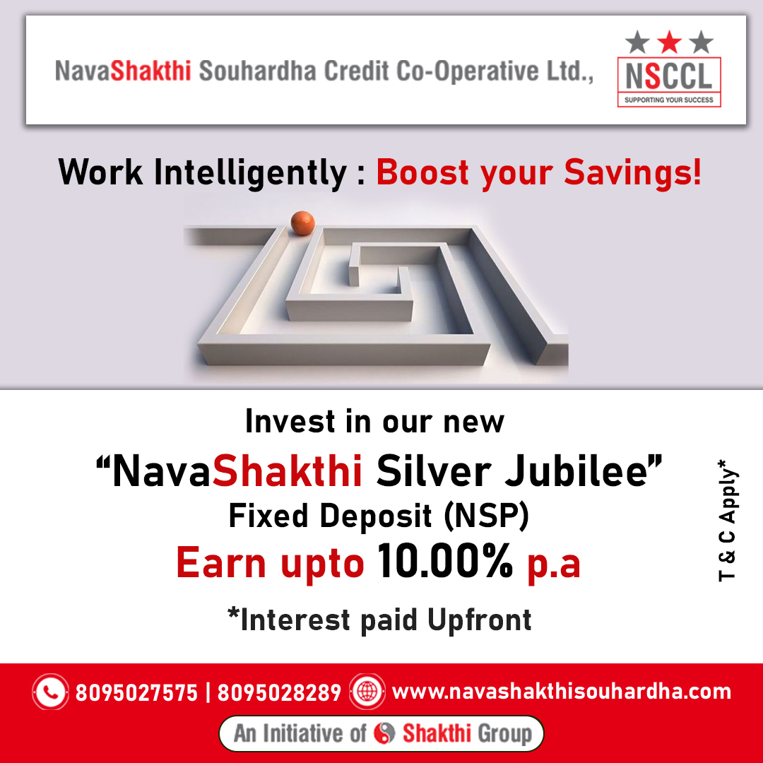 NSouharda's tweet photo. 🚀💰 Elevate your savings game with Navashakthi Souharda! Embrace smart financial decisions by investing in our latest "NavaShakthi Silver Jubilee" Fixed Deposit. Enjoy an attractive interest rate of up to 10.00% p.a with upfront payment. #SmartInvesting #NavashakthiSouharda https://t.co/3H0cBb7qoE