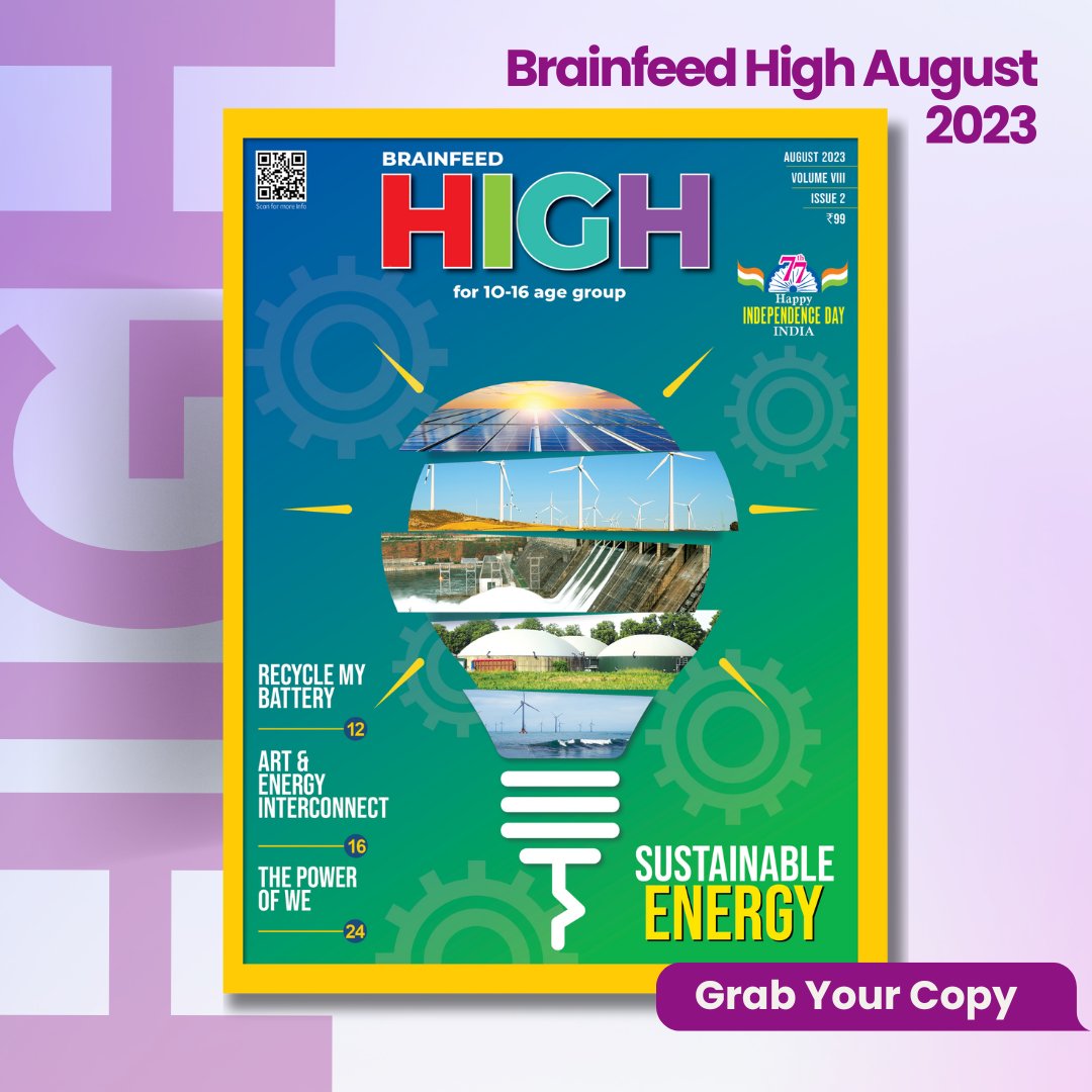 Learn about a variety of topics useful for high school students – career in data science, Chandrayaan-3 exploring water on moon, nonrenewable energy resources, catastrophic implosion and history of revolutions. 
Grab your copy now
brainfeedmagazine.com/product/brainf…
#EducationalMagazine